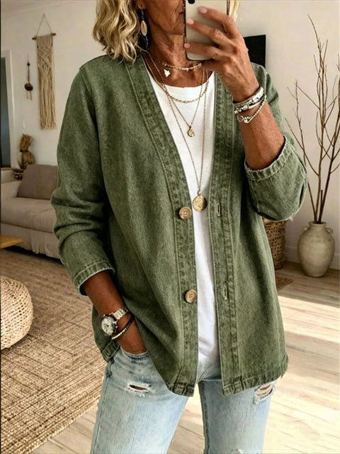 Legere Jeans-Cardigan-Jacke m303083