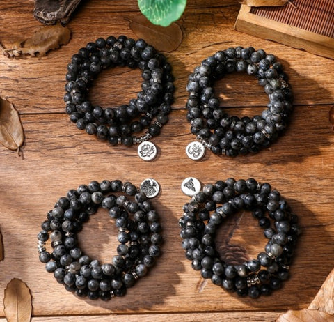 108 powder crystal bracelets, necklace lotus pendant bracelet Buddha bead necklace m3331299