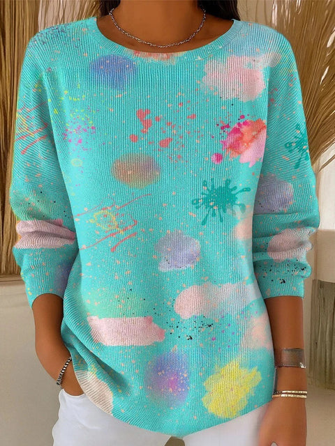 Crew Neck Casual Long Sleeve Top m302219