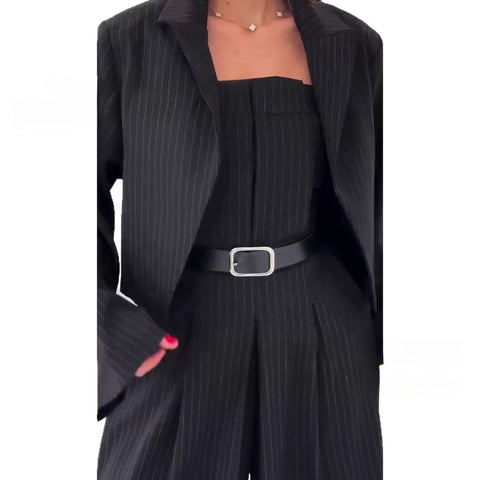 Women's off-the-shoulder jumpsuit jacket-style jacket commuter suit m302300