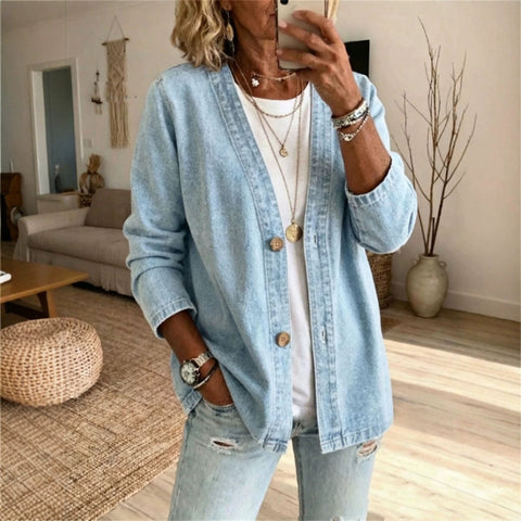 Casual denim cardigan jacket m303083