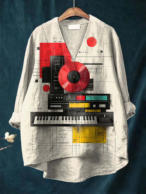 Loose printing crew neck casual large size women's T-shirt m301276