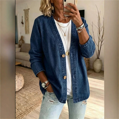 Casual denim cardigan jacket m303083