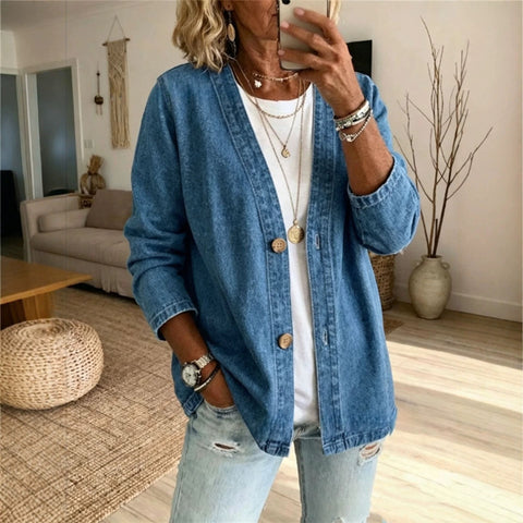 Casual denim cardigan jacket m303083