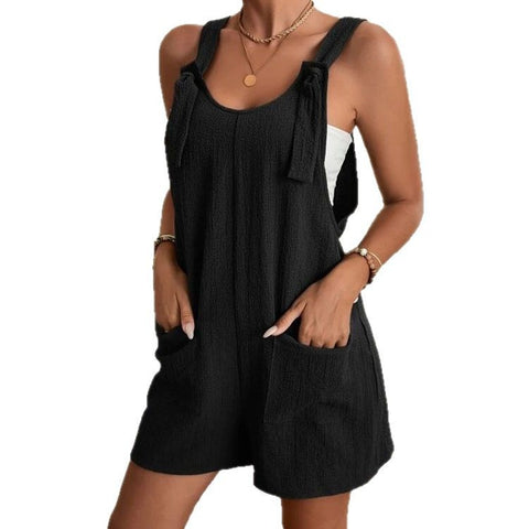 Fashion suspender shorts jumpsuit overalls women's m301065