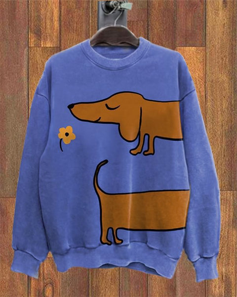 Casual floral 3D printed crew neck sweater m302127