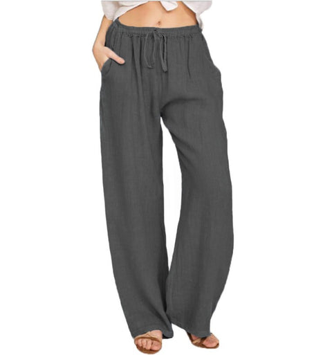 Casual cotton and linen loose yoga trousers for women m301569