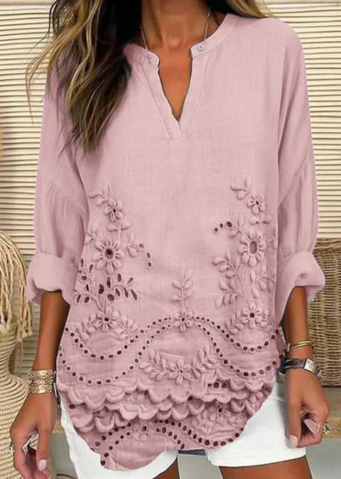 Floral 3D digital printing women's fashion crew neck loose shirt top m301357