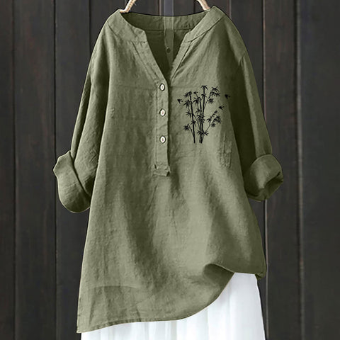 Autumn new long-sleeved comfortable printed fashion versatile shirt m301739