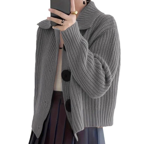 Fashion casual large lapel knitted cardigan large size jacket m301976