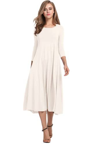 Autumn and winter dress solid color fashion big swing dress m302776
