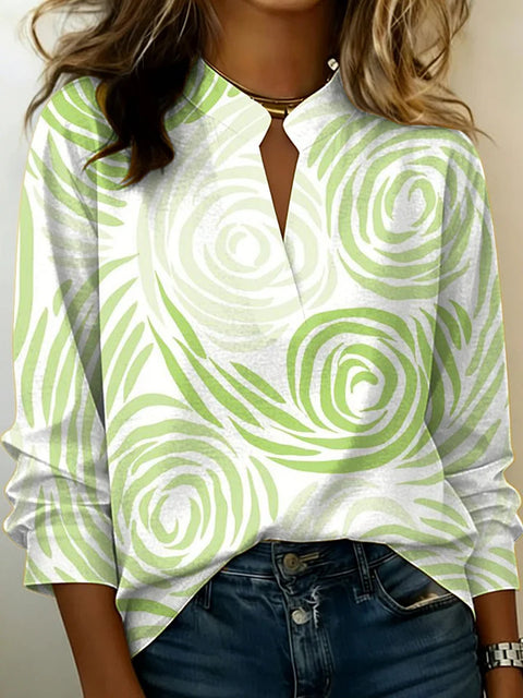 3D digital printing casual pullover versatile spring and summer new shirt top m302727