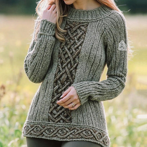 Autumn and winter 3D digital printing crew neck sweater knitted sweater m302083