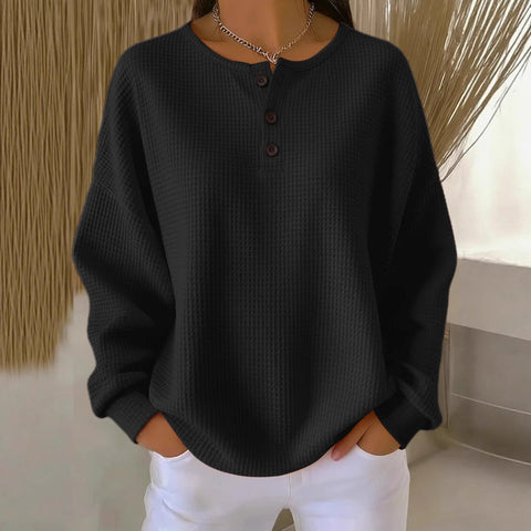 Autumn and winter new solid color pullover loose top m302204