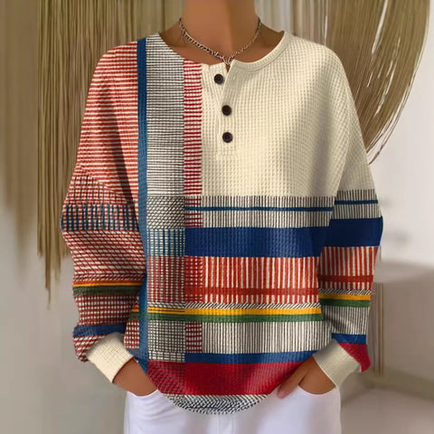 Casual stand-up collar POLO long-sleeved top m302619