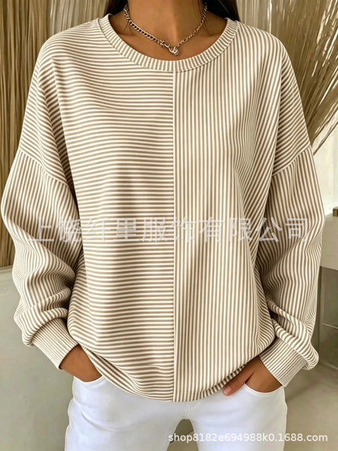 Printed Loose Casual Fashion Crew Neck Long Sleeve Women's Clothing FF303274