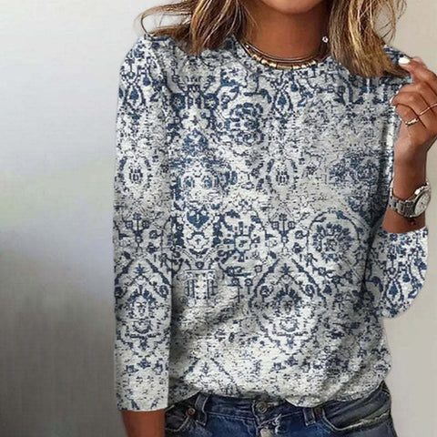 Creative flower 3D digital printing casual trend crew neck T-shirt m302222