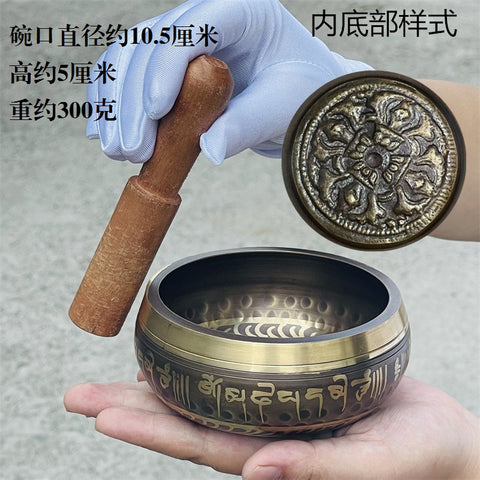 Nepalese handmade copper chime vajra pestle Buddha sound bowl meditation bowl m3331263