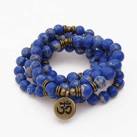 8Mm new Amazon bracelet 108 Buddha beads lotus multi-circle bracelet tree of life pendant item sweater chain m3331309