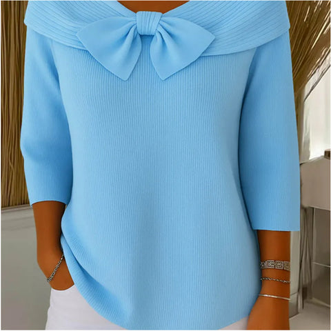 New autumn inner French light and thin long-sleeved knitted sweater top women's early autumn m302136