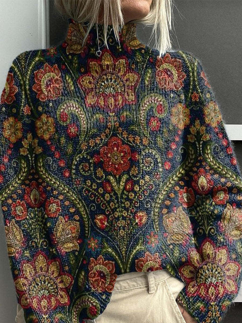 Christmas abstract print casual cape jacket cardigan m301686