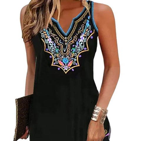 Small Suspender Sexy Sleeveless Printed Dress m303189