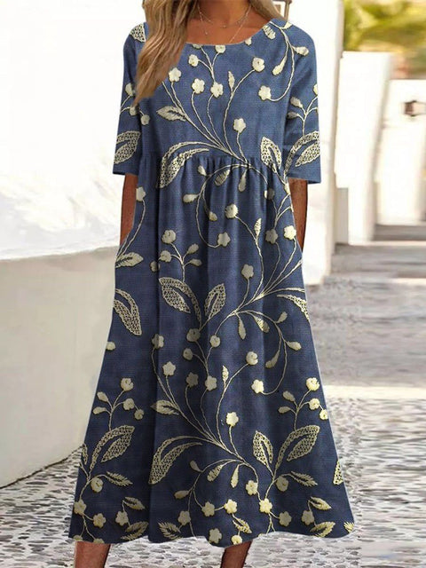 Fashion digital print big wide dress m302128