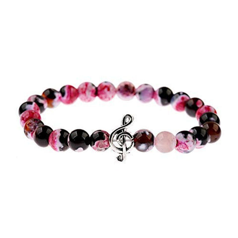 Black Gallstone Elastic Bracelet Skull Pendant Natural Turquoise Tiger Eye Tassel Crystal Volcanic Stone Beaded Bracelet m3331320