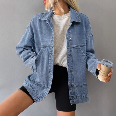 Loose spring and autumn denim jacket m303102