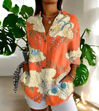 Summer long-sleeved shirt printing pattern printing 3D shirt m302464