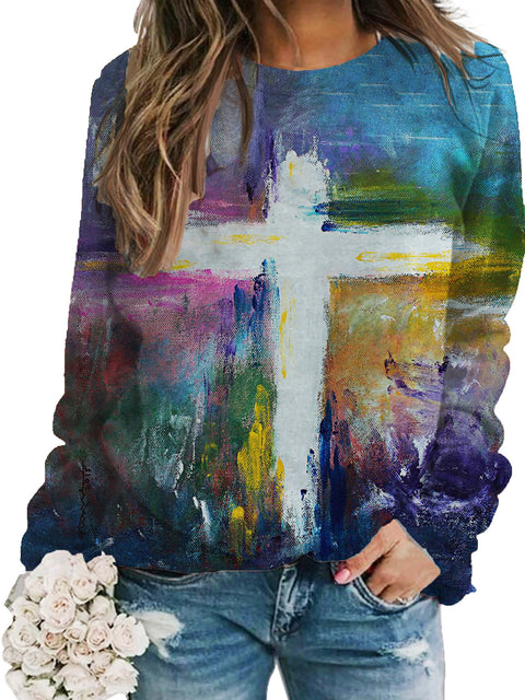 3D digital printing European and American women pullover casual urban shoulder plugs m302123