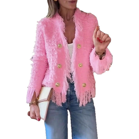 New women's clothing fashionable and elegant niche fringed top jacket women's m302298