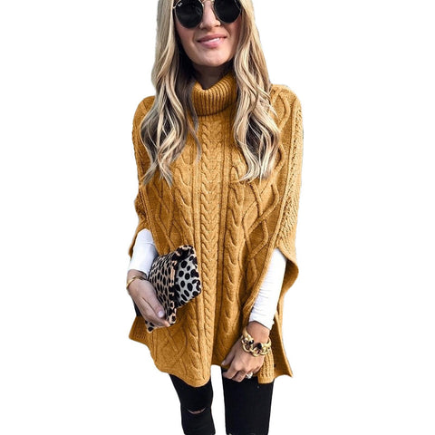 Turtleneck solid color street hipster sweater loose fashion sweater women m300498