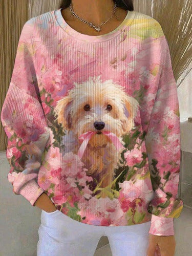 Knitted Women's Christmas Crew Neck Long Sleeve Pullover Women's m302124