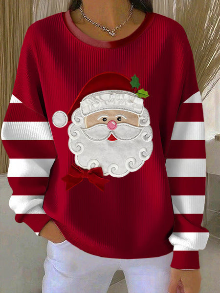 Knitted top snowflake christmas tree mix and match casual commuter sweater m302212