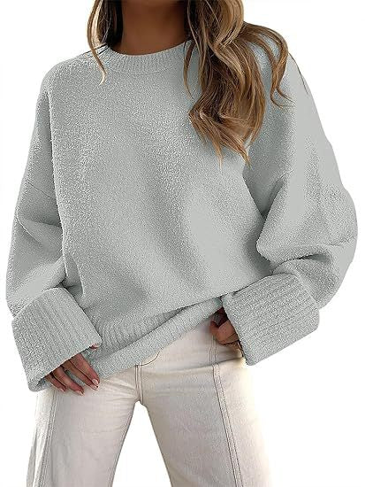 Women's sweater women's autumn and winter round neck pullover loose plush thick m301609