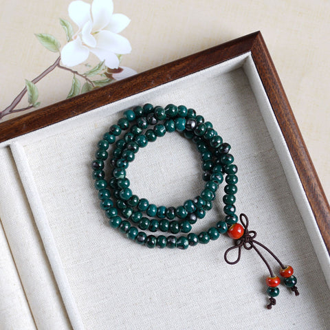 Play with three circles and stack 108 beads Jingdezhen ceramic bracelet ethnic style bracelet m3331303