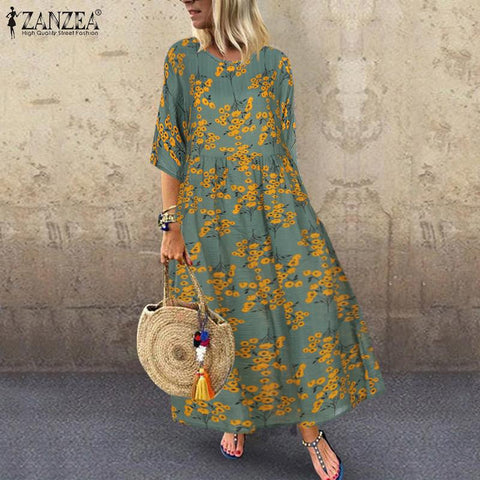 Spring plaid plaid literary temperament short-sleeved round neck pendulum dress m303191