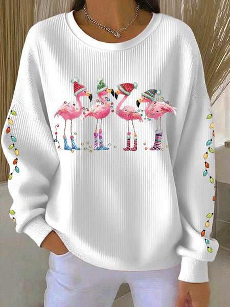 Knitted top snowflake christmas tree mix and match casual commuter sweater m302212