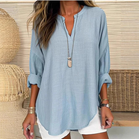 Floral simple casual temperament T-shirt long sleeve m301361-1