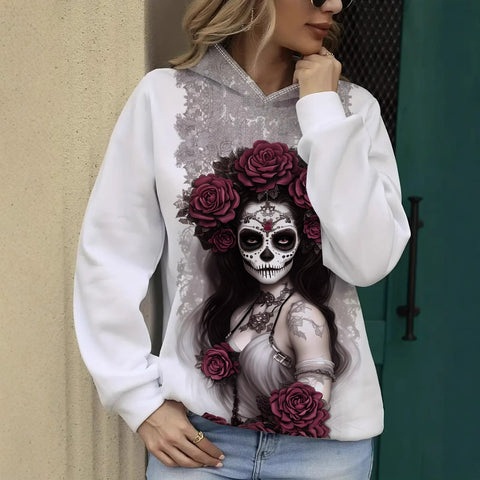 Autumn and winter new Day of the Dead limited hooded jumper women m301944