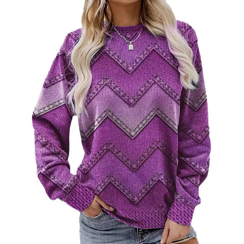 Striped print sweater m300594