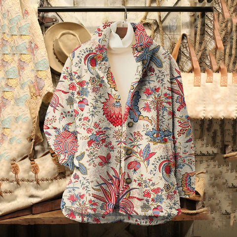 Loose 3D digital print women fleece jacket top autumn and winter m302122