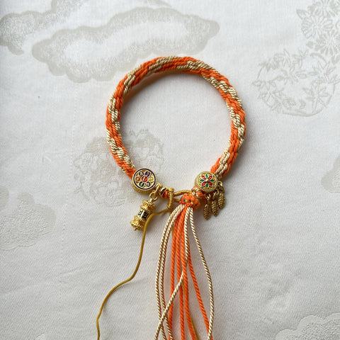 Hand-woven Tibetan hand rope Zakiram hand rope Green Tara fifth master thangka bracelet Tibetan hand rope female m3331256