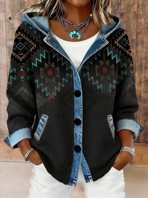 Gilet à capuche 3D numérique pour femmes m303203