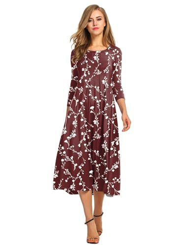 Autumn and winter dress solid color fashion big swing dress m302776