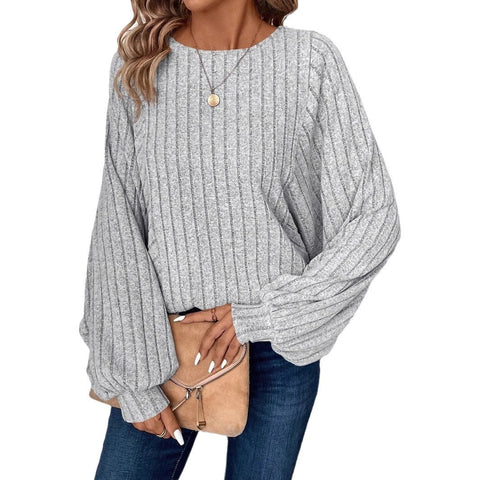 Autumn and Winter Comfortable Casual Pullover Batman Crew Neck Long Sleeve Knitted Top Lazy Women m301940