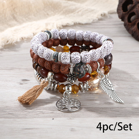 New Bohemian Bracelet Creative Tassel Multi-layer Beaded Bracelet m3331286