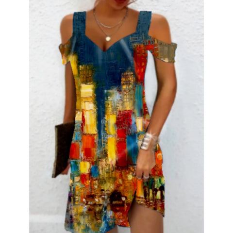 New Printed Elegant Dress M300194