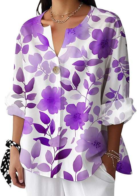 Fashion Women's Coconut Button Long Sleeve Shirt m302752